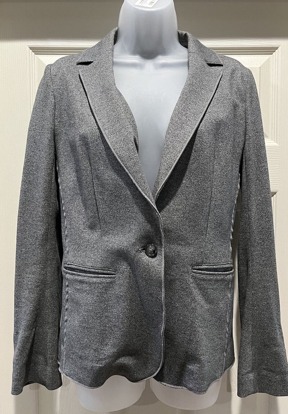 Banana Republic Ponte Suit Separates Lined Jacket Size 4 Gray